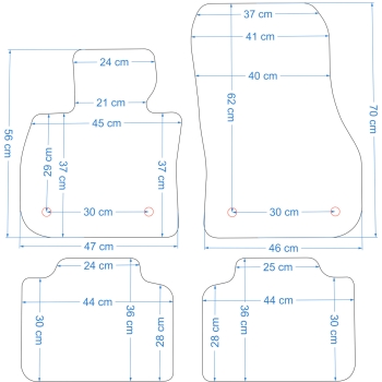 BMW Seria 2 Active Tourer U06 (10.2021–>) – Dywaniki samochodowe welurowe Silver – Na Zamówienie kolory do wyboru